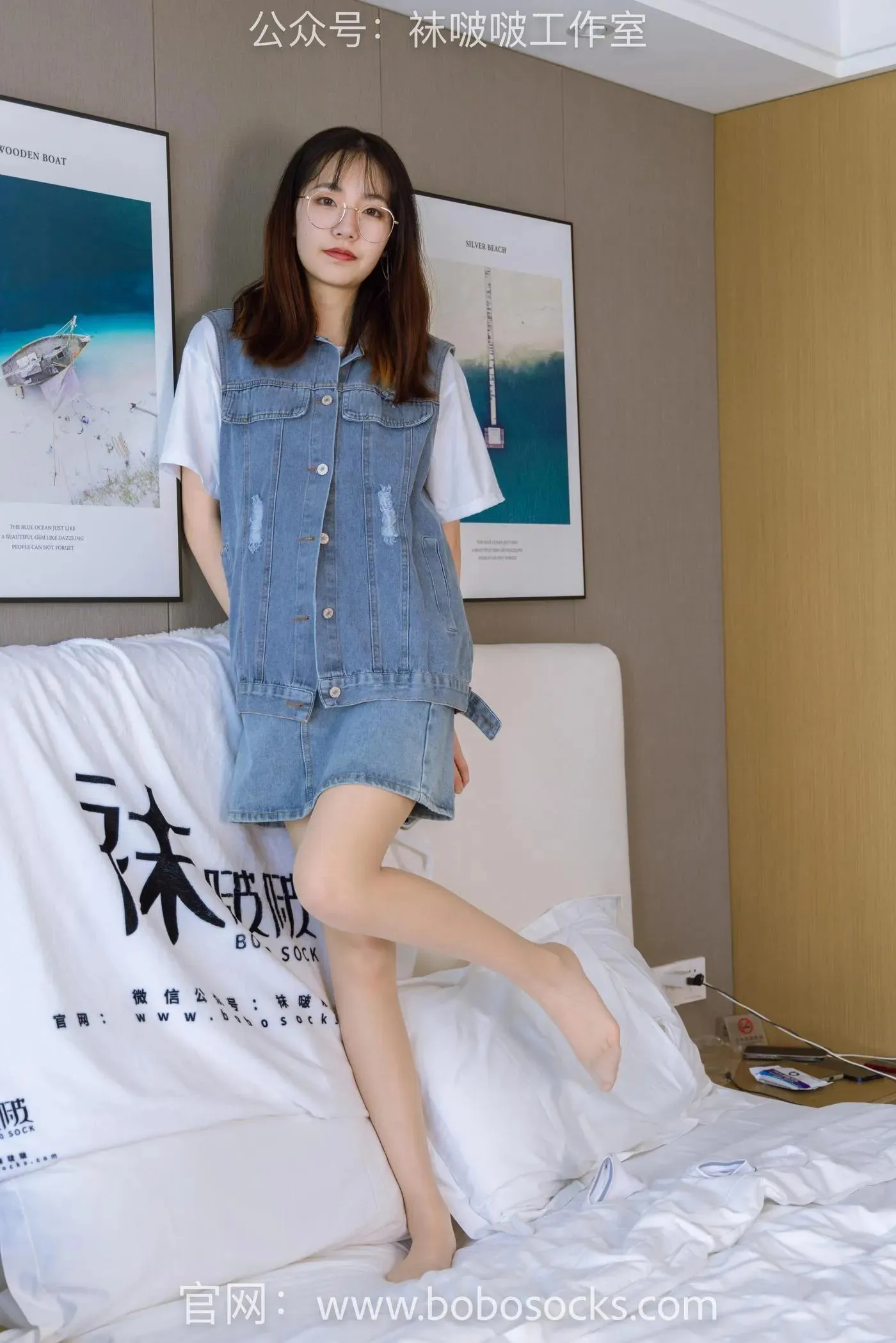 [BoBoSocks袜啵啵]NO.123 小甜豆-板鞋、白棉袜、肉丝 [140P]插图6